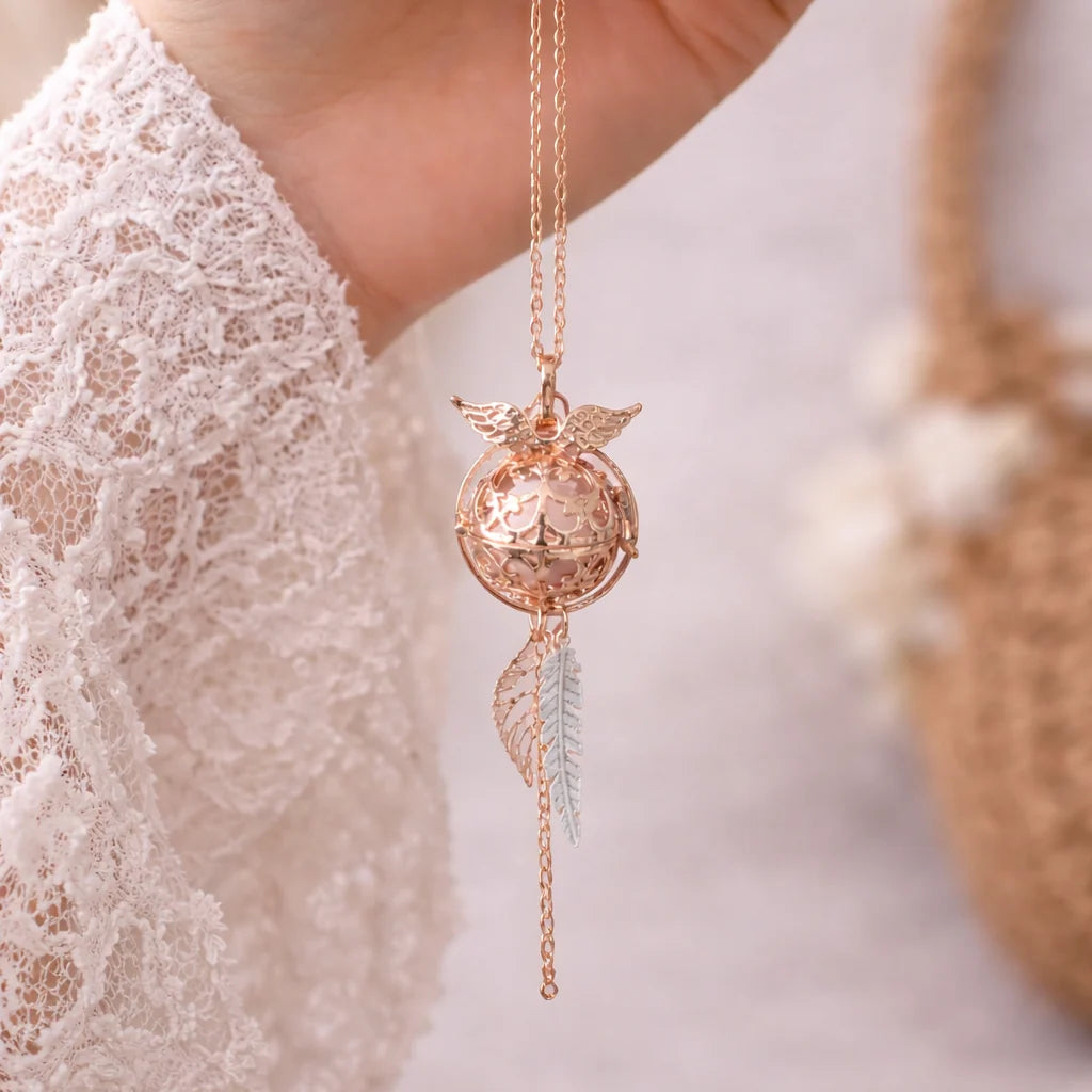 Llamador de Angeles Clara Oro Rosa